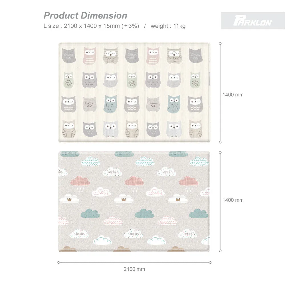 [1 Yr Local Warranty] Parklon Pure Cotton Owl Cloud Bebe size L15 - 2100 x 1400 x 15mm