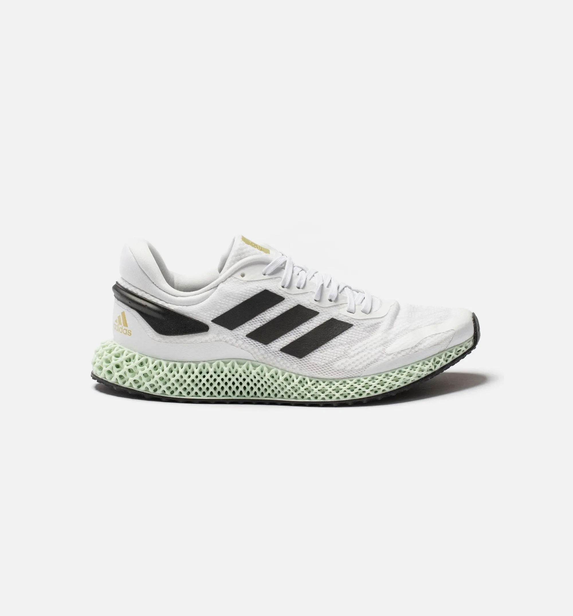 4D Run 1.0 Mens Running Shoe - White/Black/Gold Metallic/Mint