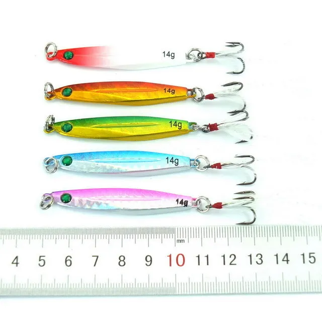 5pcs 7g 10g 14g 17g 21g 28g 40g Fishing Spoons Metal Lure Leurre De Peche 10colors Fishing Lures Saltwater Lead Jig Head