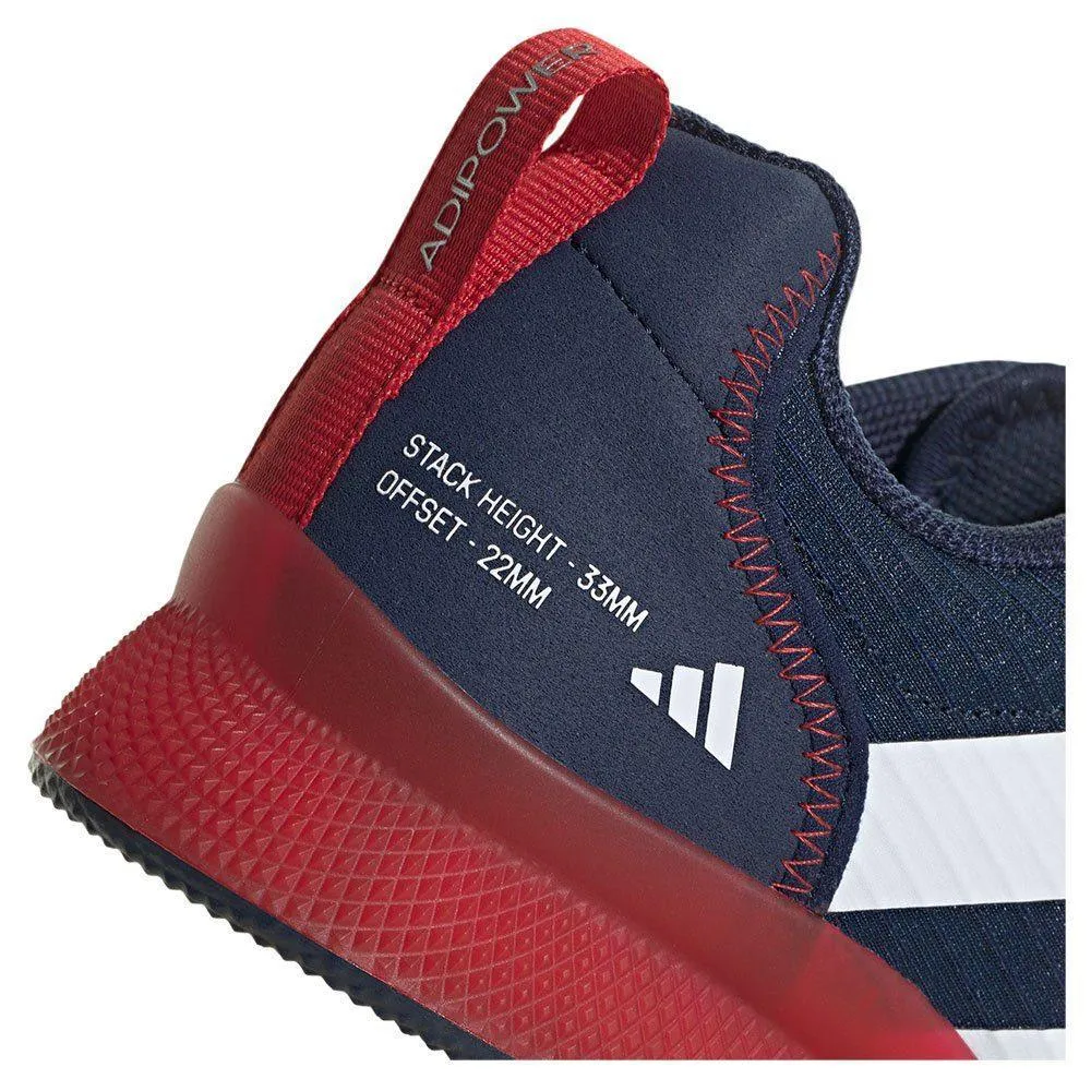 Adidas Adipower 3 Weightlifting Boots - Navy/Red