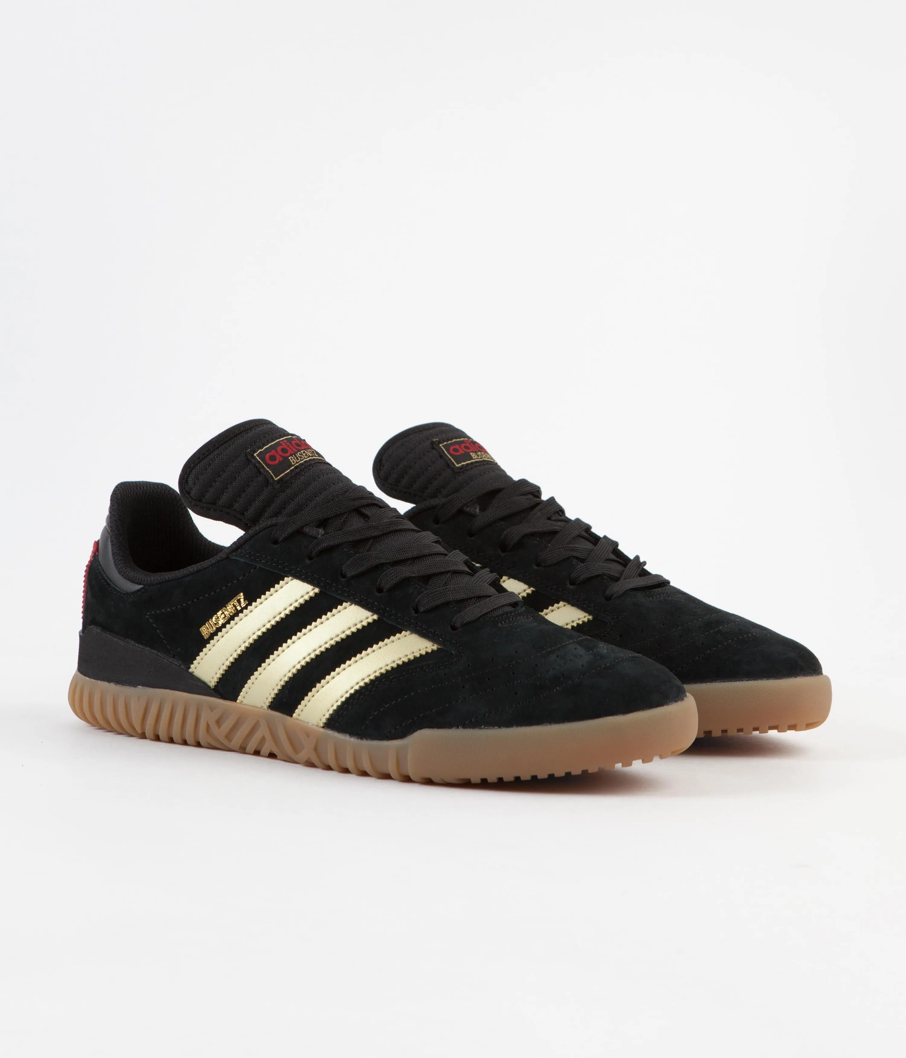 Adidas Busenitz Indoor Super Shoes - Core Black / Gold Metallic / Scarlet