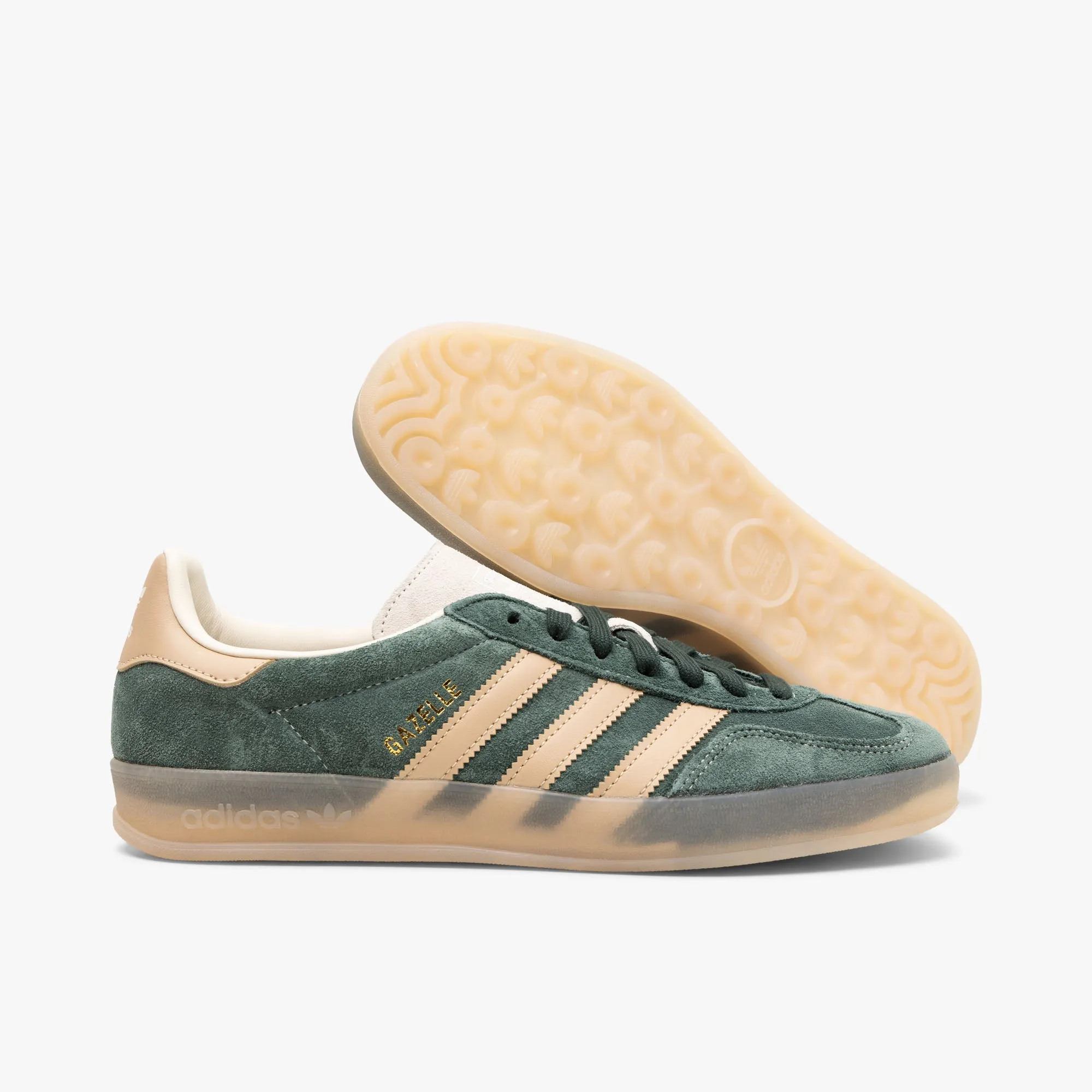 adidas Originals Gazelle Indoor Shadow Green / Warm Sandstone - Wonder White