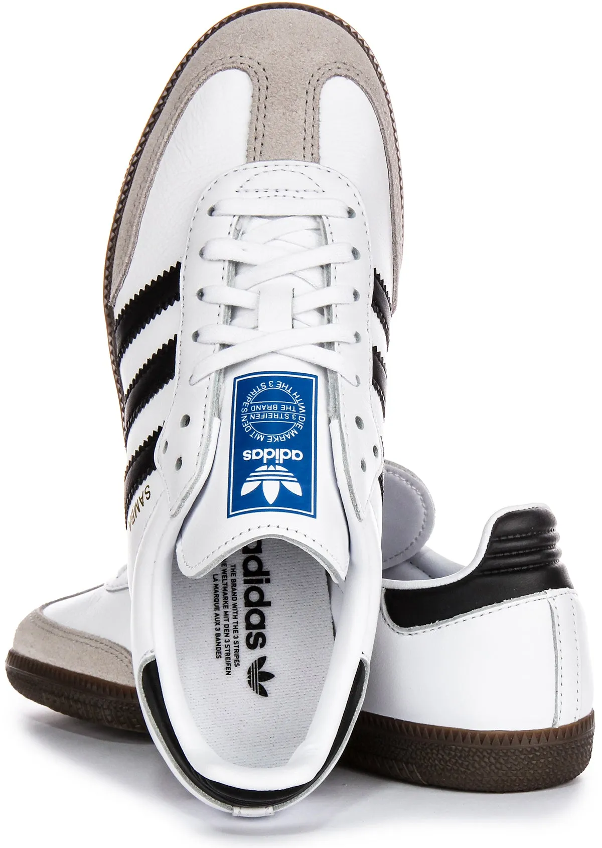 Adidas Samba OG J In White Black For Youth