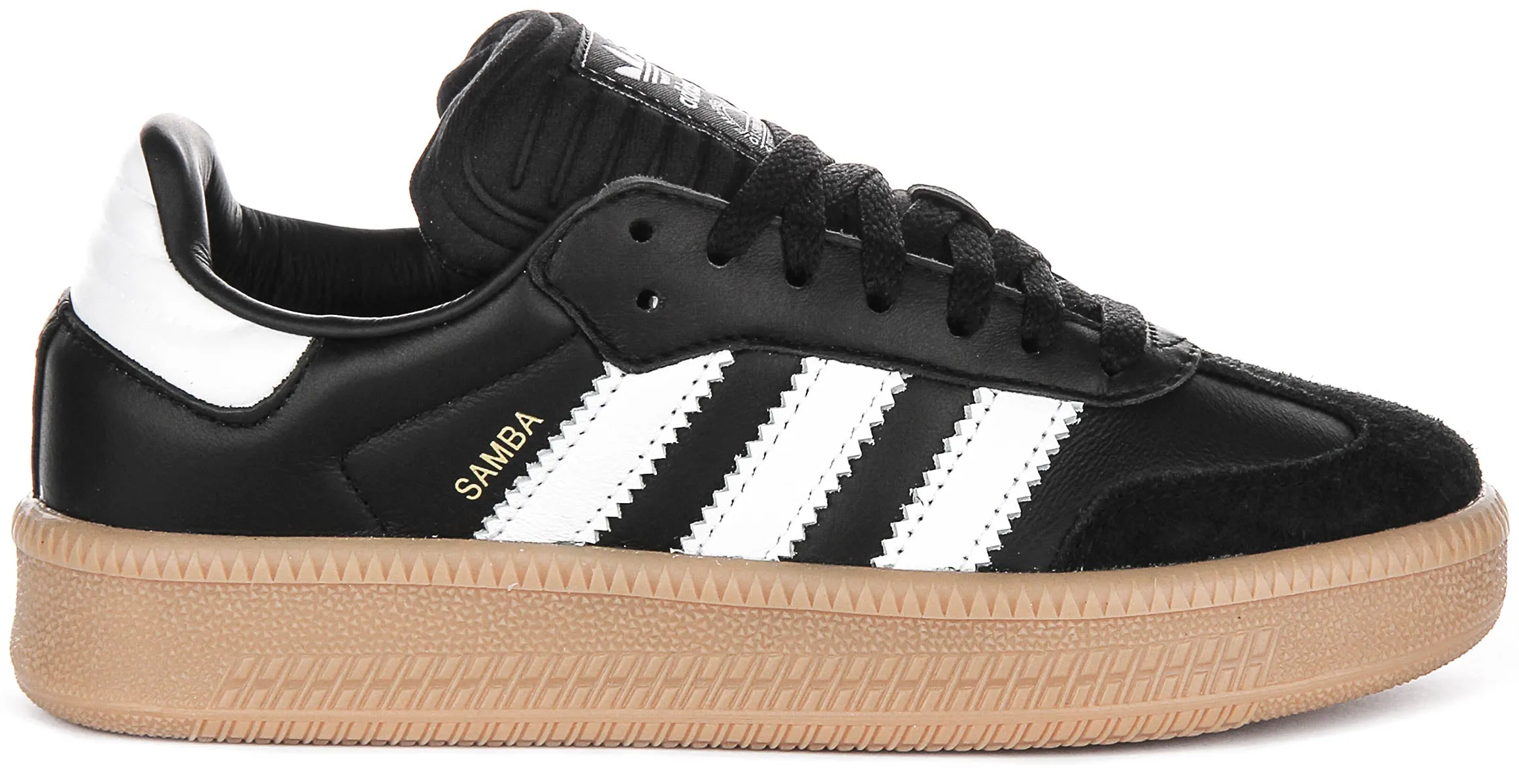 Adidas Samba XLG J In Black White For Youth