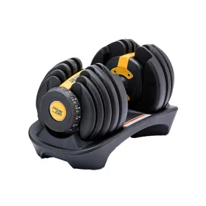 Adjustable Ergonomic 24KG Dumbbell, 15 Weights - Powertrain