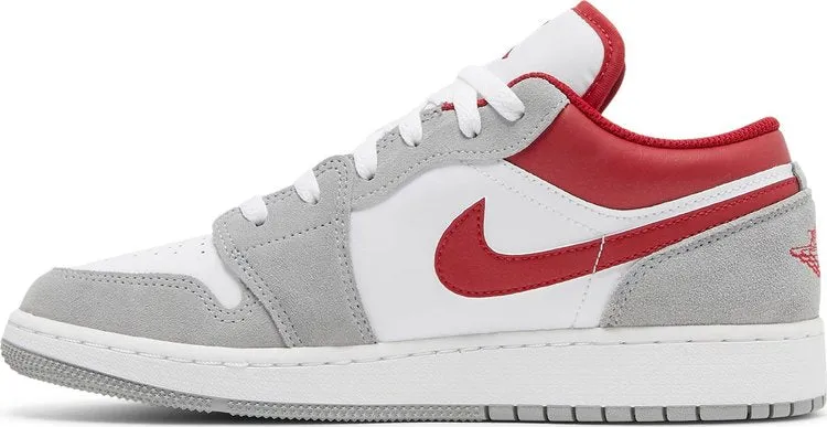 Air Jordan 1 Low SE GS Light Smoke Gray Gym Red