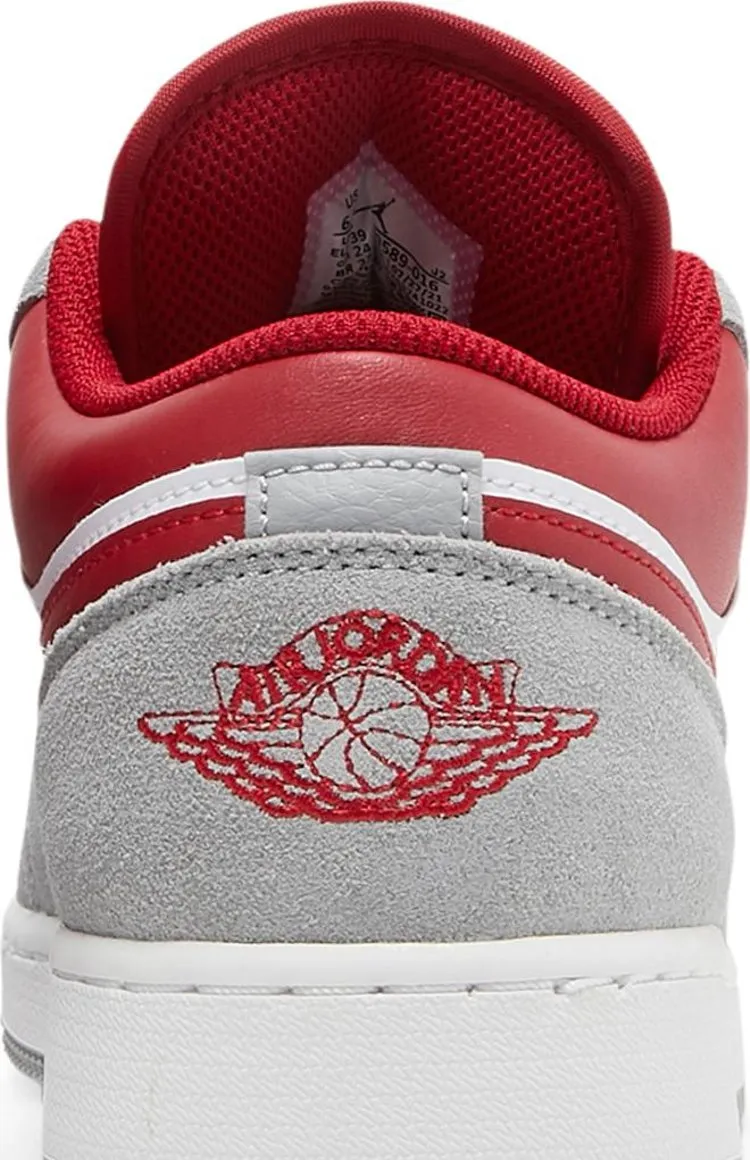 Air Jordan 1 Low SE GS Light Smoke Gray Gym Red