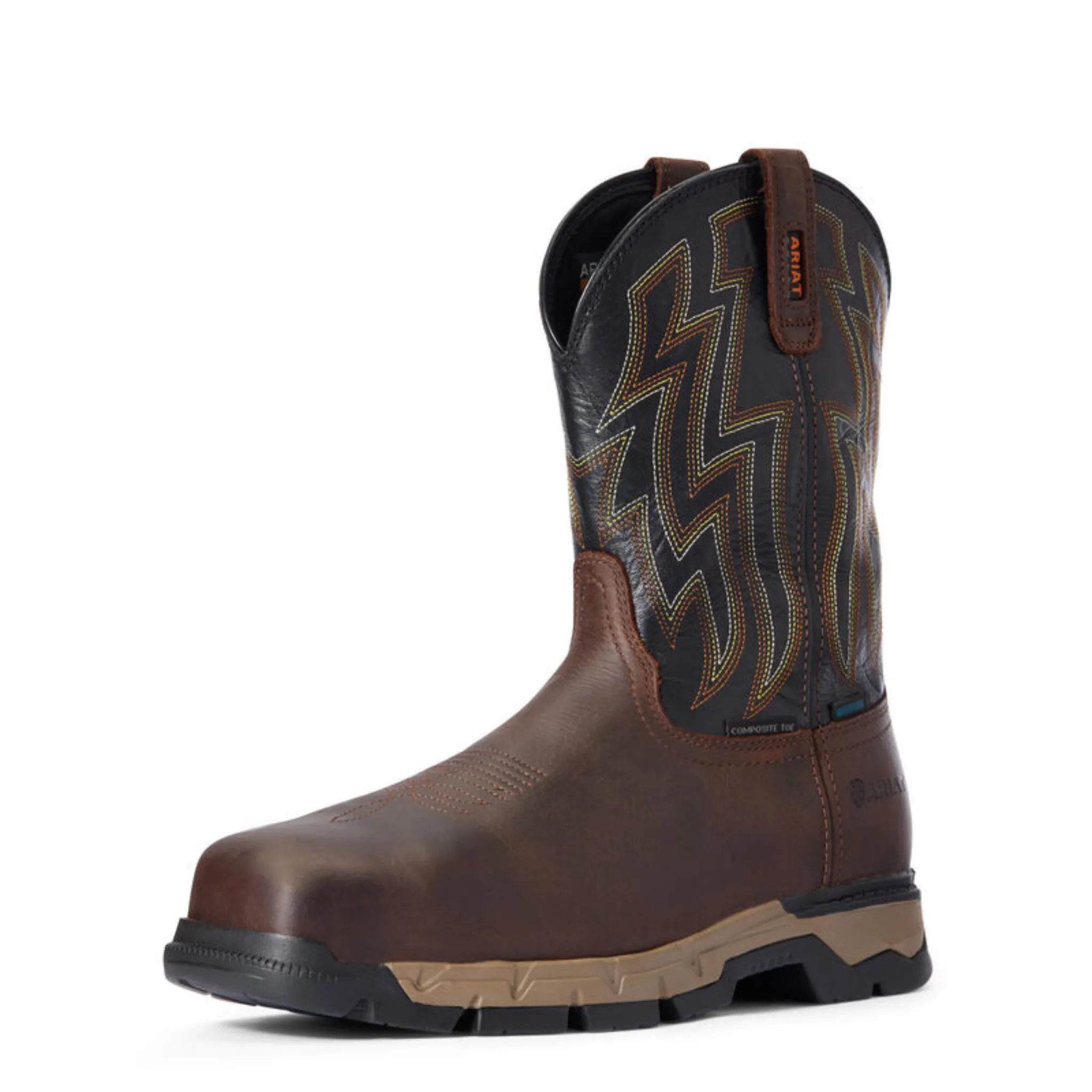 ARIAT MEN'S REBAR FLEX WESTERN WATERPROOF COMPOSITE TOE WORK BOOT - 10034157