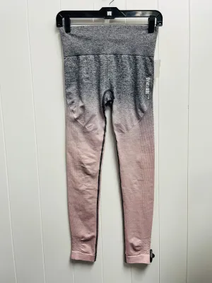 Athletic Leggings By Gym Shark In Grey & Pink, Size: S