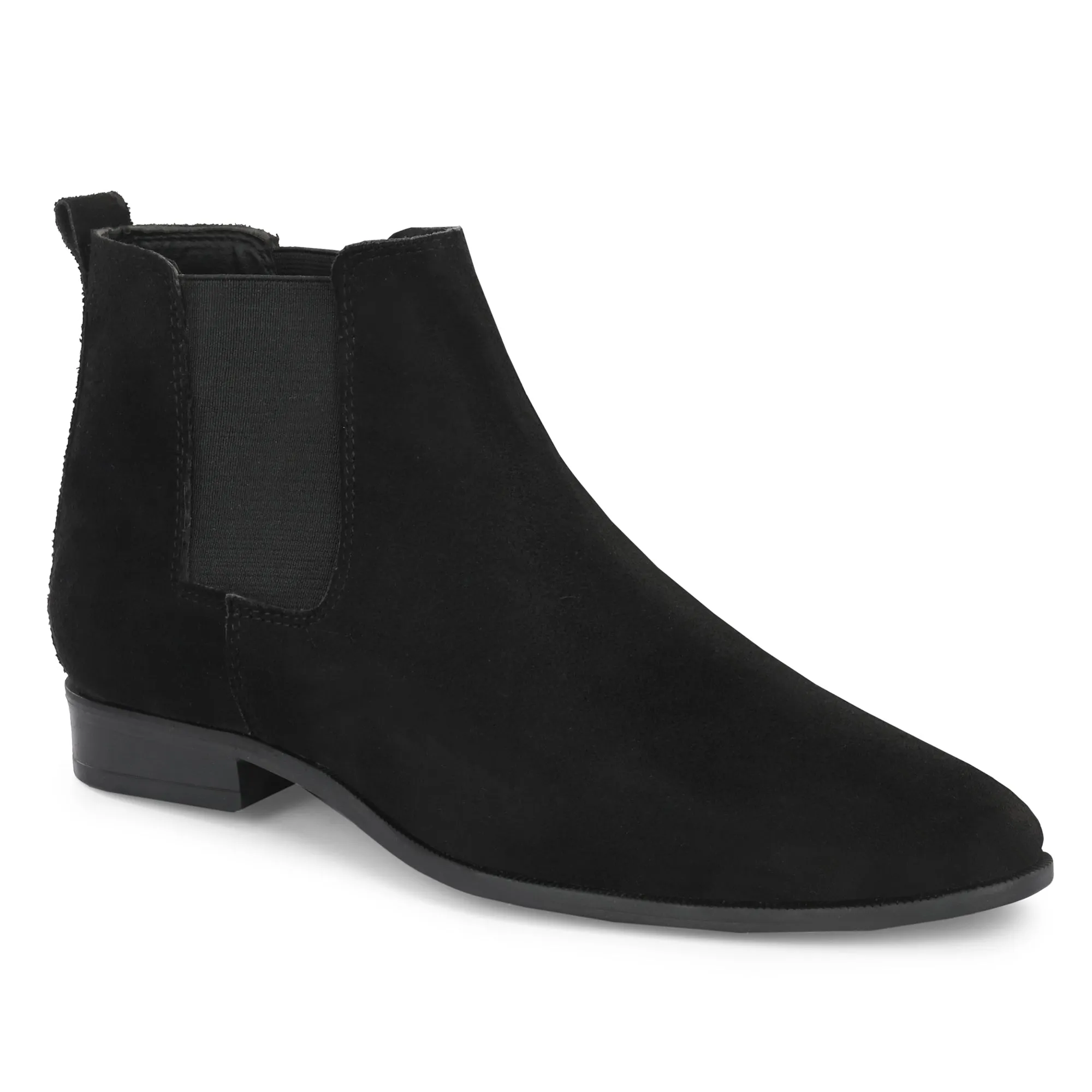 Attitudist Unisex Black Mid Top Chelsea Boots