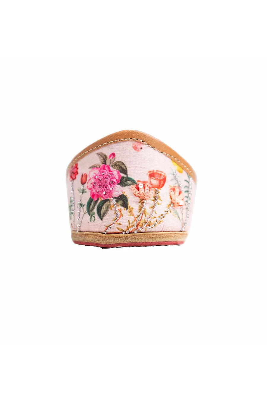 Baby Pink Khushbu Embroidered Jutti