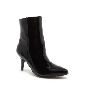 Black Patent Stiletto Heel Bootie