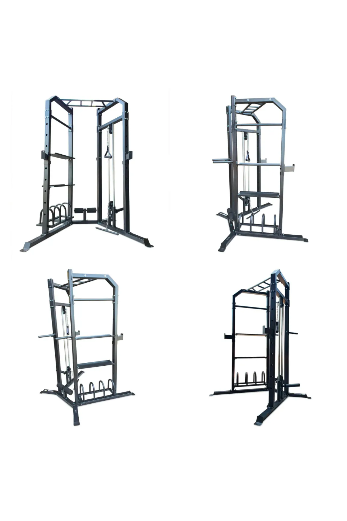 Body Iron Power Cage System MC350 Elite Set   120kg Olympic Barbell & Bumper Plate Set