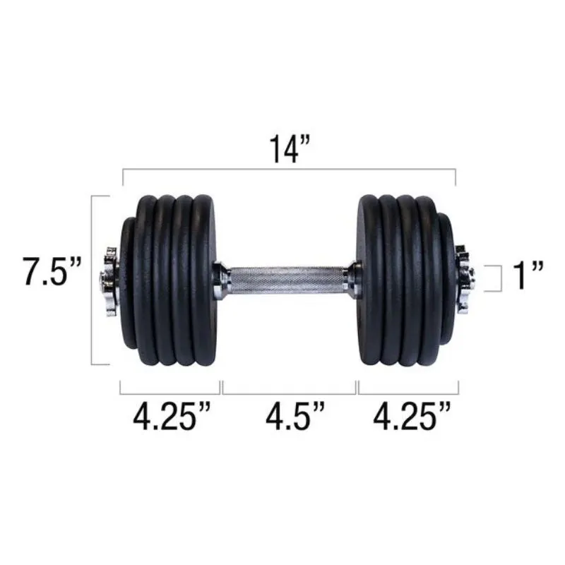 Body-Solid Tools 50lb Adjustable Dumbbell Set