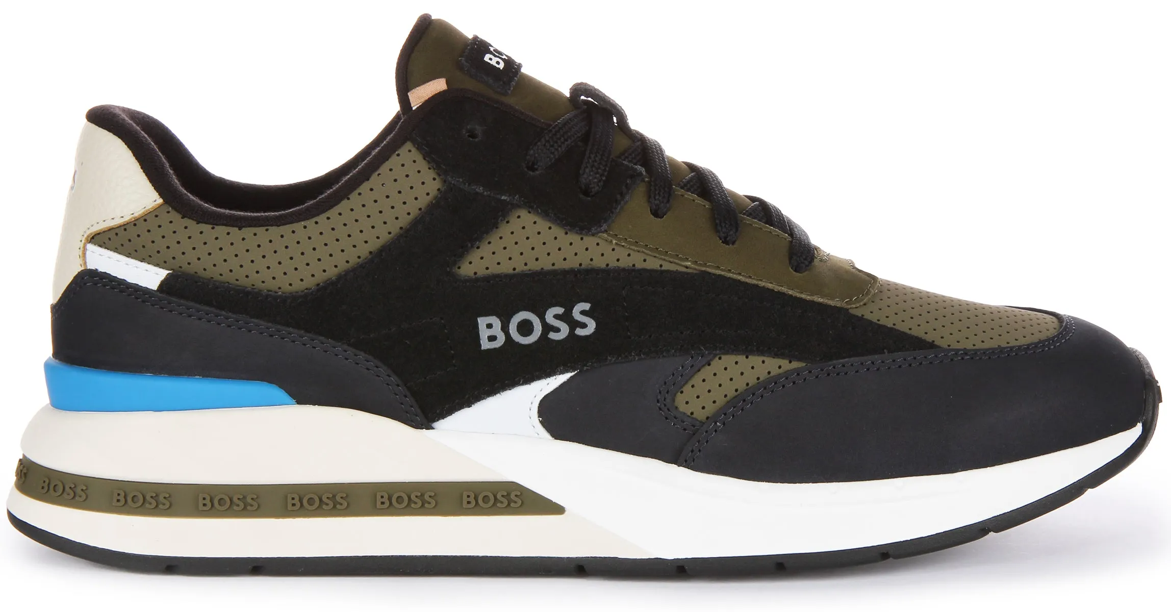 Boss Kurt Runner Nupf In Black Olive For Men