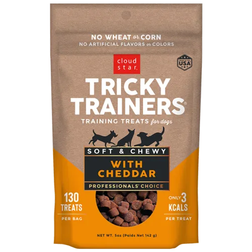 Cloud Star Tricky Trainers Chewy Dog Treats Cheddar Flavor