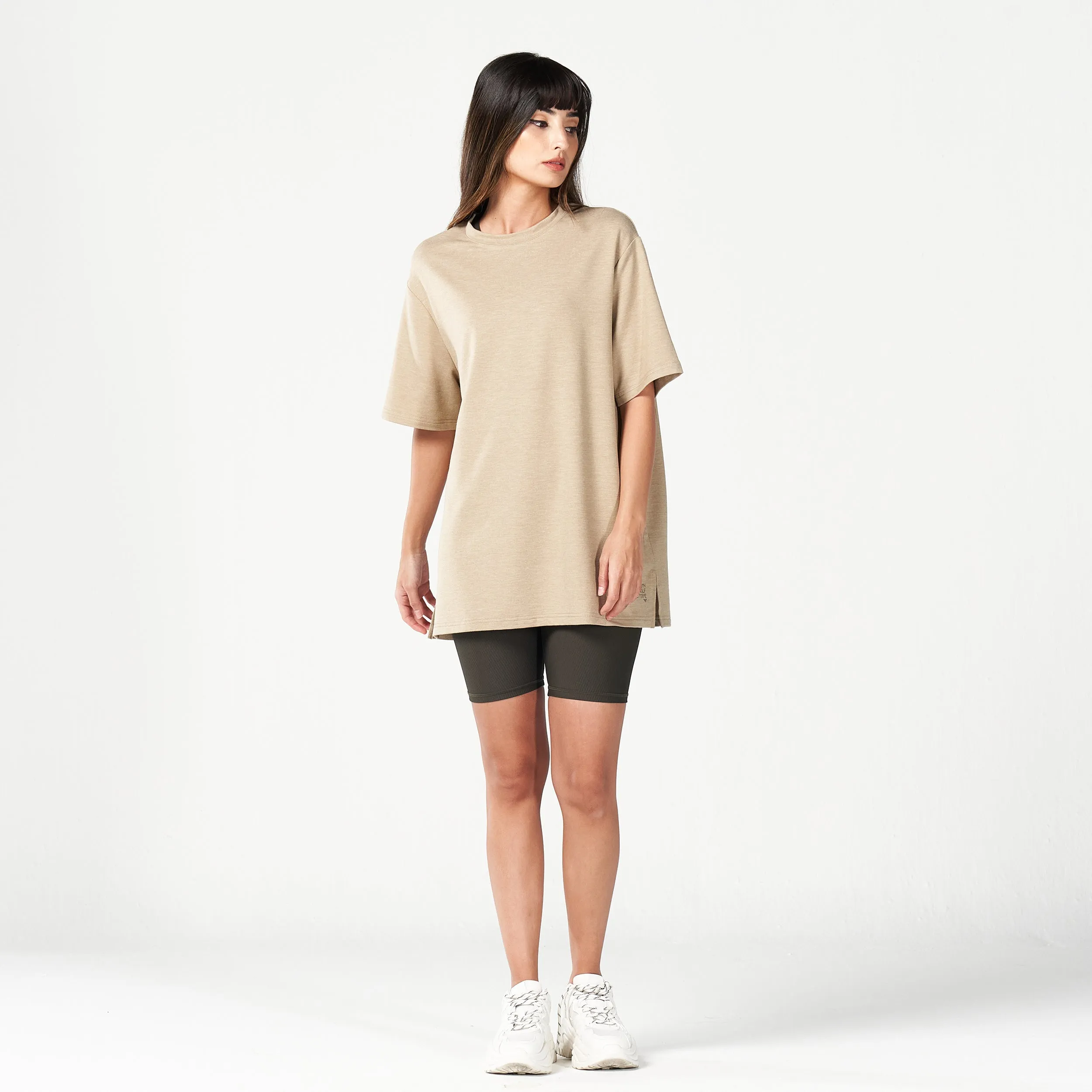 Code Oversized Live in Tee - Sand Marl