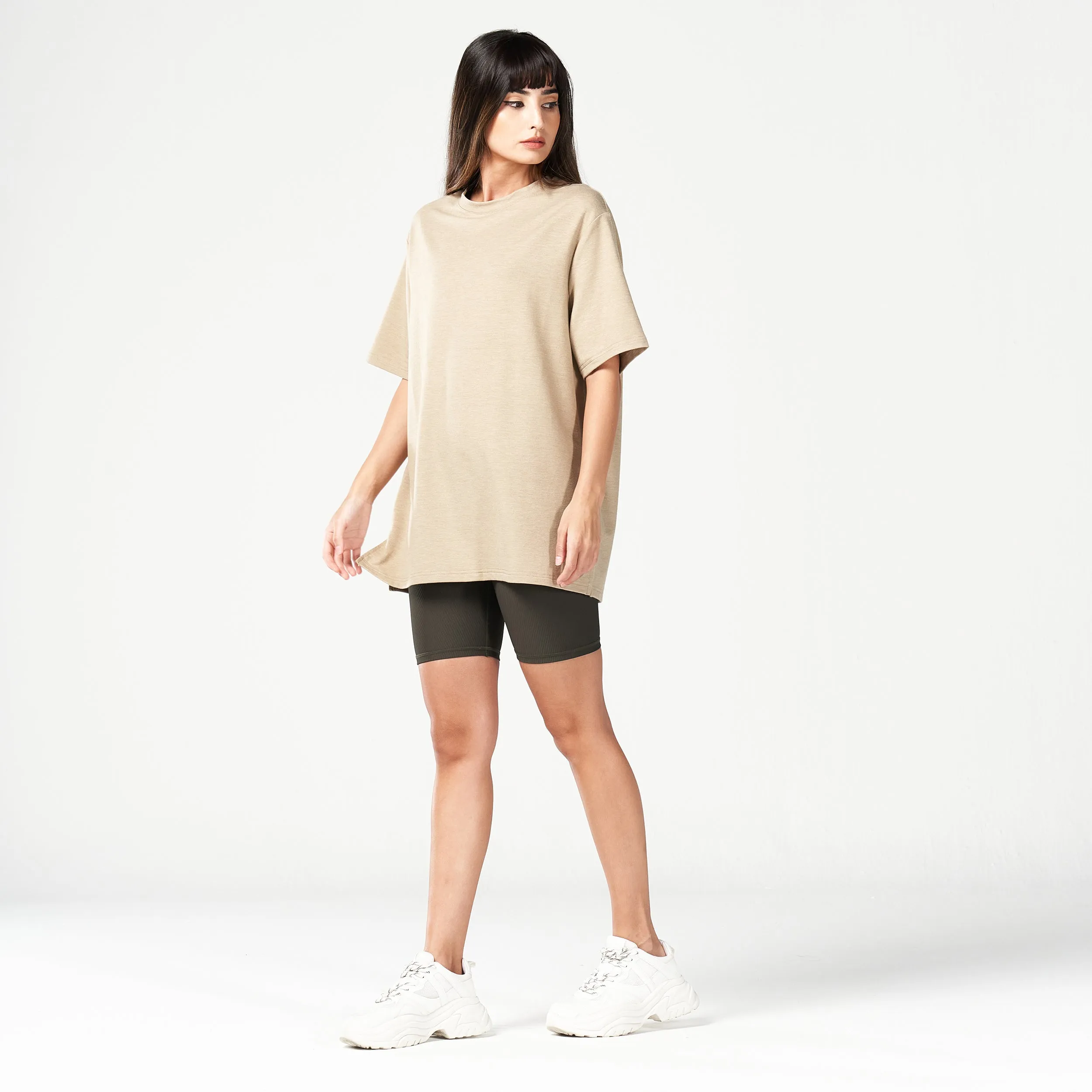 Code Oversized Live in Tee - Sand Marl