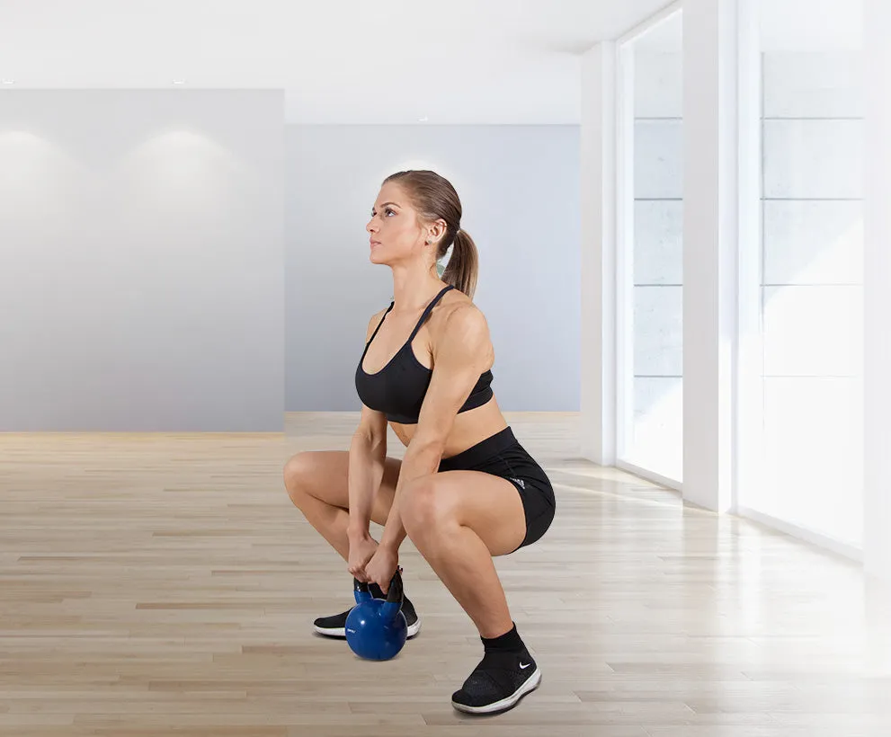 Color-coded Vinyl Kettlebell Set 4kg-20kg - CORTEX