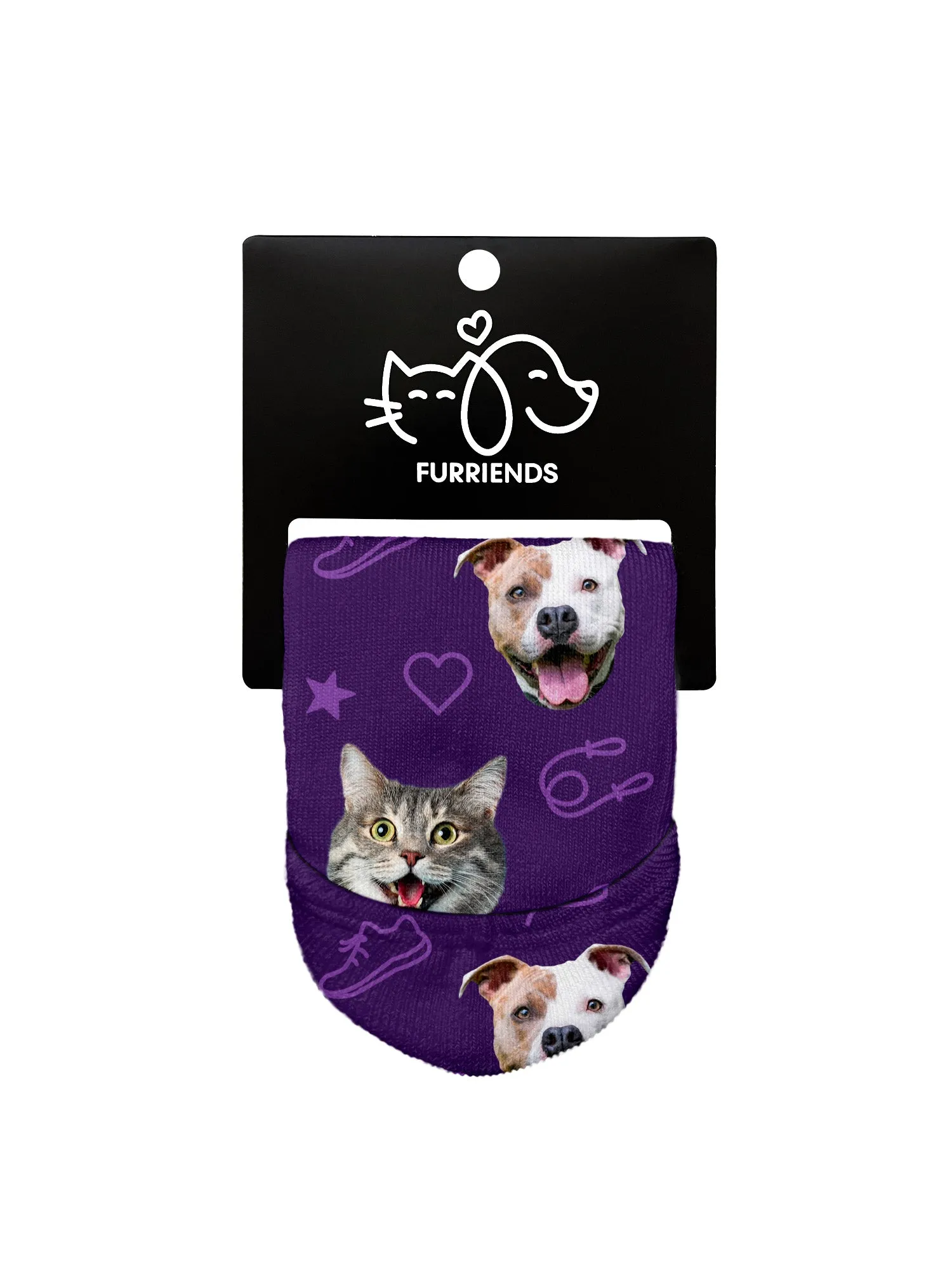 Custom Pet Face Gym Theme No-Show Socks