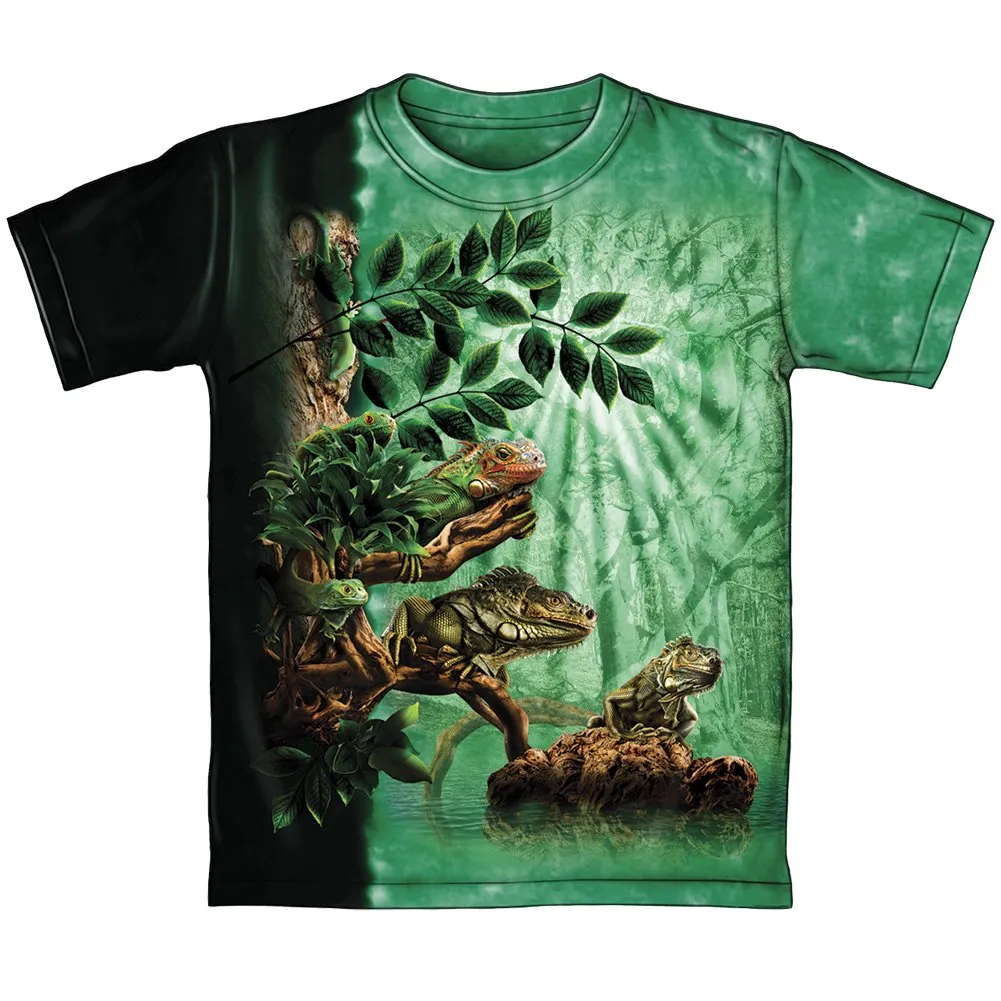 Dawhud Direct Iguana Tie-Dye T-Shirt (Kids Medium