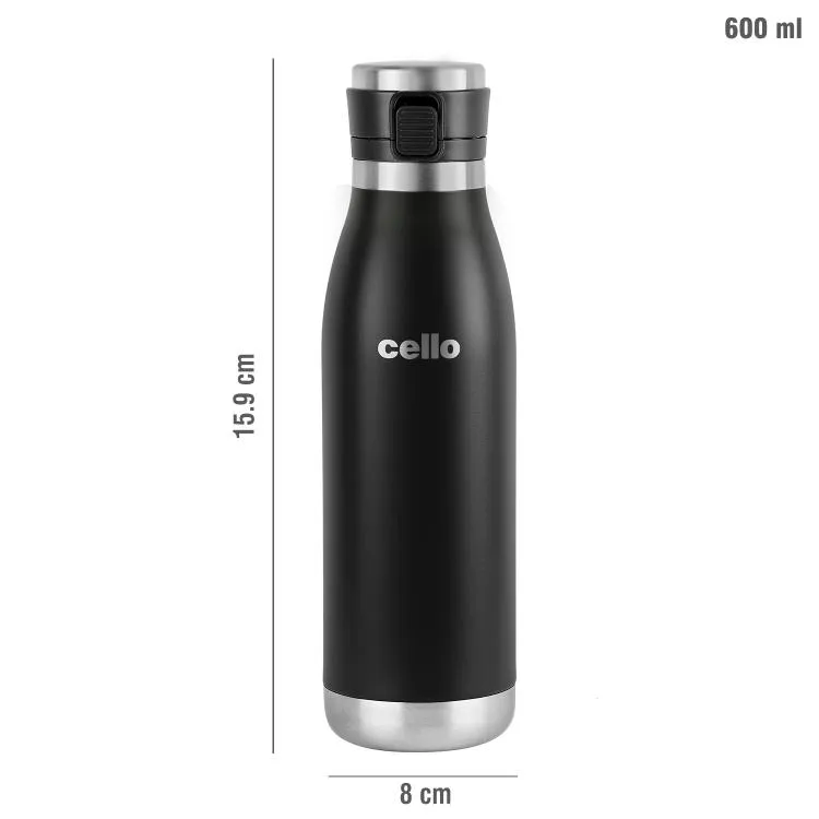 Duro Jet Flask, Vacusteel Water Bottle, 600ml