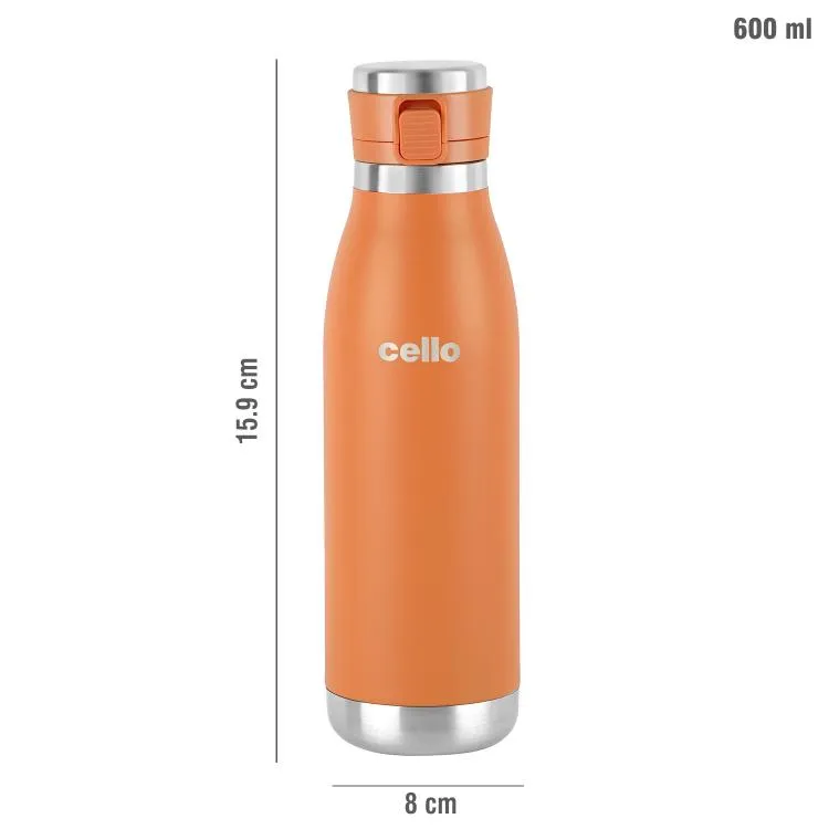 Duro Jet Flask, Vacusteel Water Bottle, 600ml