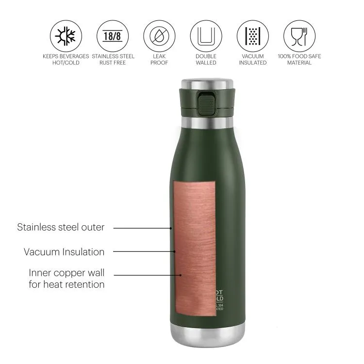 Duro Jet Flask, Vacusteel Water Bottle, 600ml