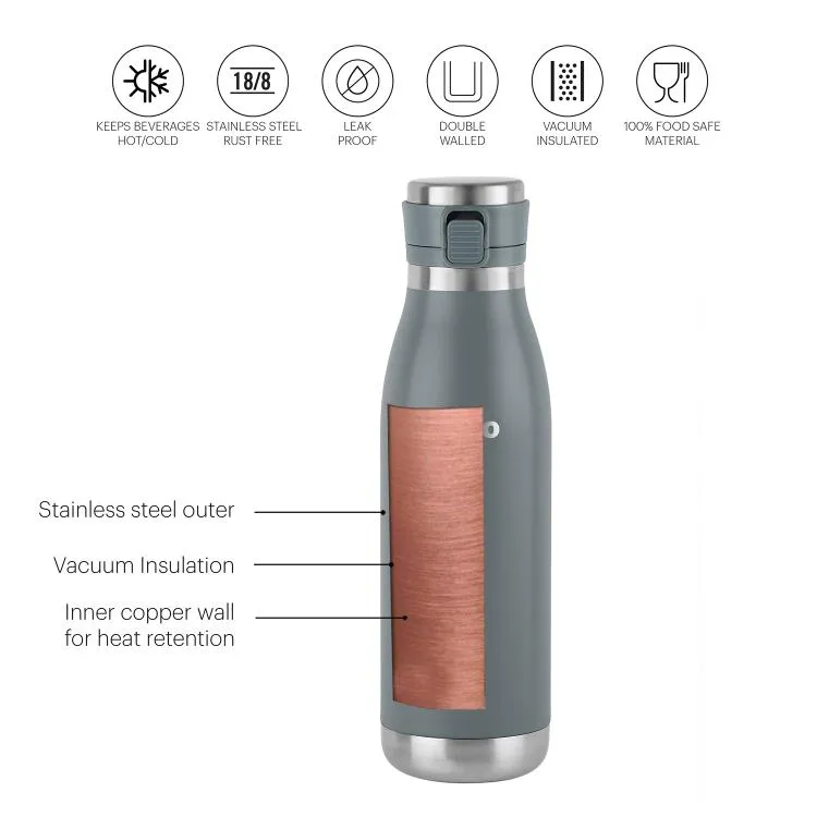 Duro Jet Flask, Vacusteel Water Bottle, 600ml