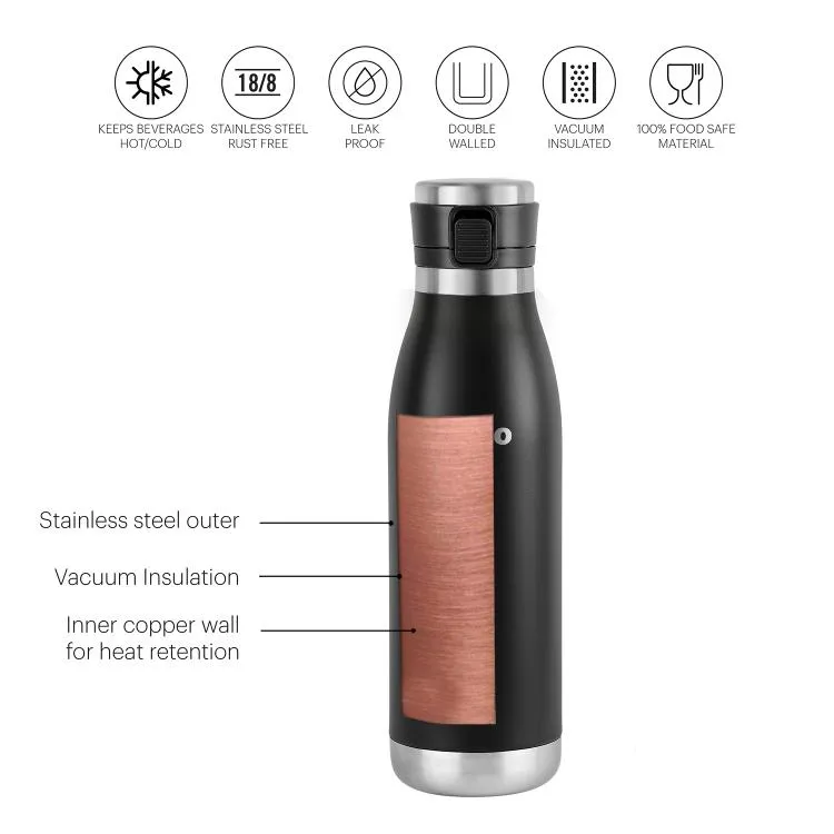 Duro Jet Flask, Vacusteel Water Bottle, 600ml