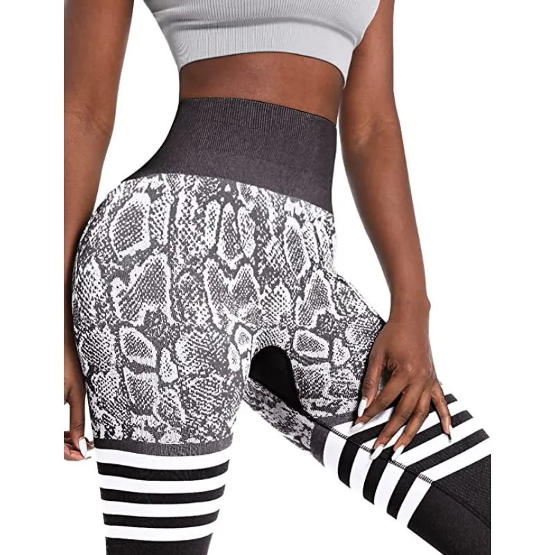 Emma Stripes Snake Workout Leggings