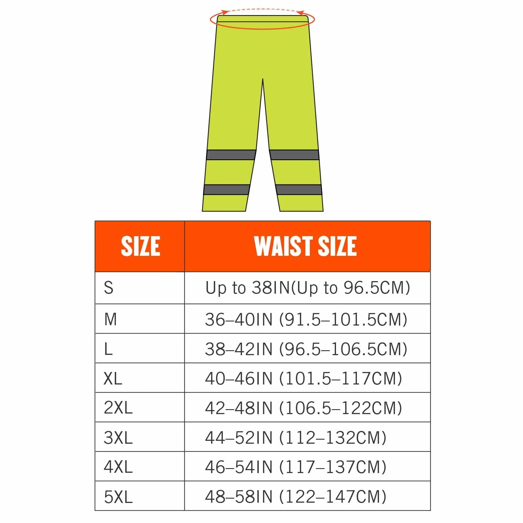 Ergodyne 25345 8916 XL Lime Class E Lightweight Hi-Vis Rain Pants