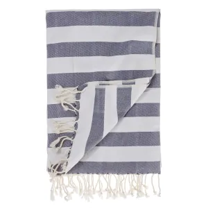 Filiz Hammam Towel [Dark blue/White]