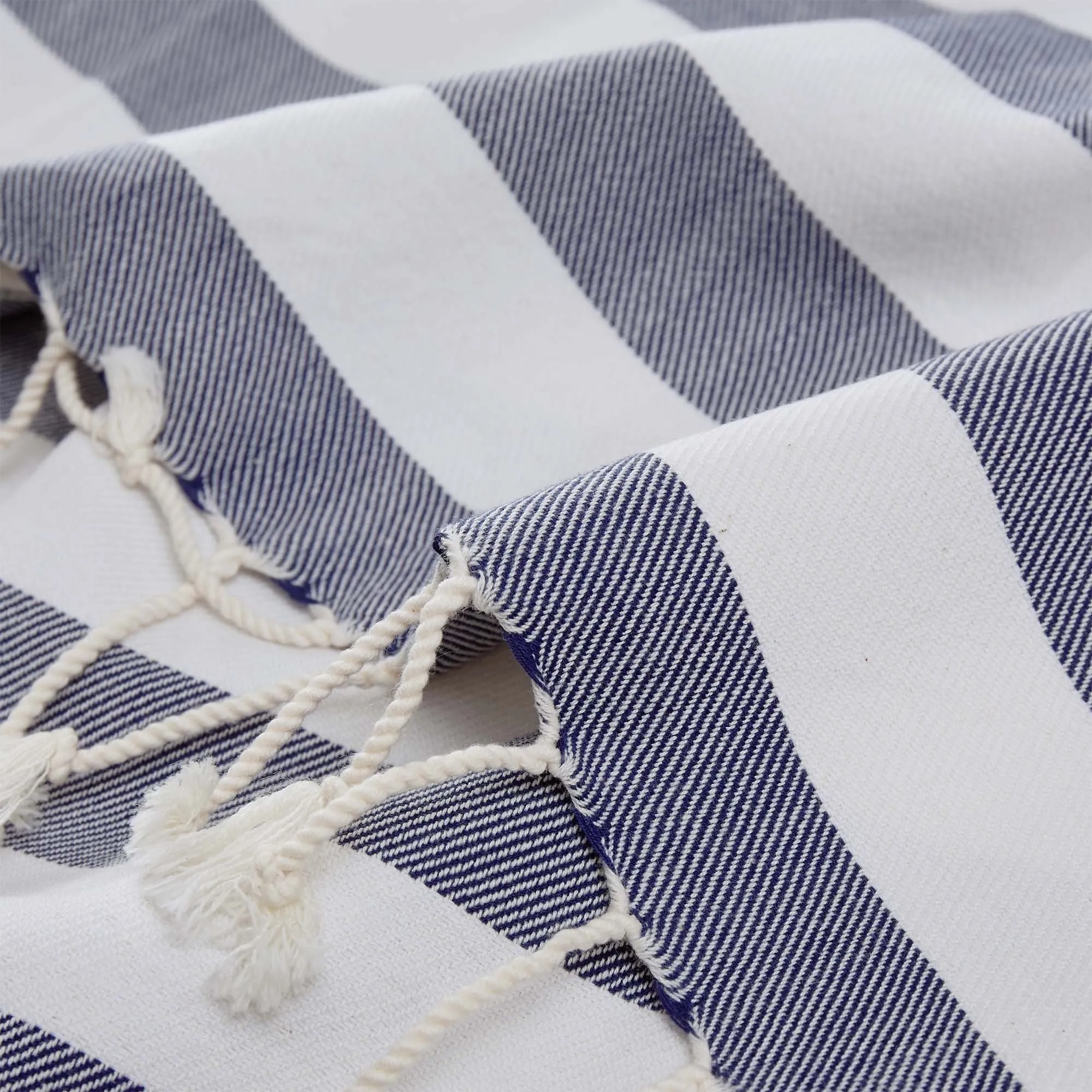 Filiz Hammam Towel [Dark blue/White]