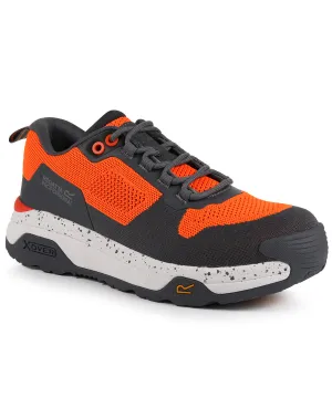 Flame Orange/Gunmetal - Crossfort S1 X-over metal-free safety trainers