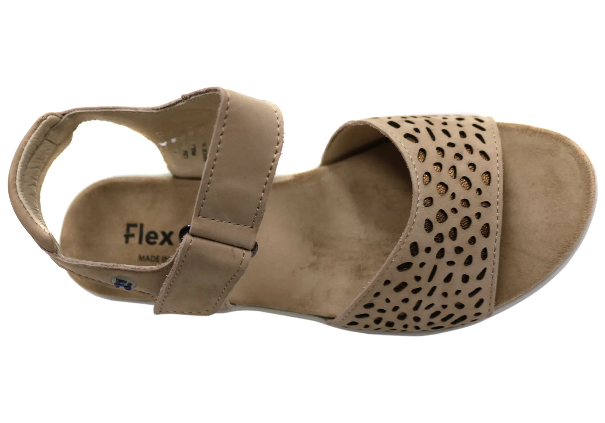 Flex & Go Breza Womens Comfortable Leather Sandals Made In Portugal