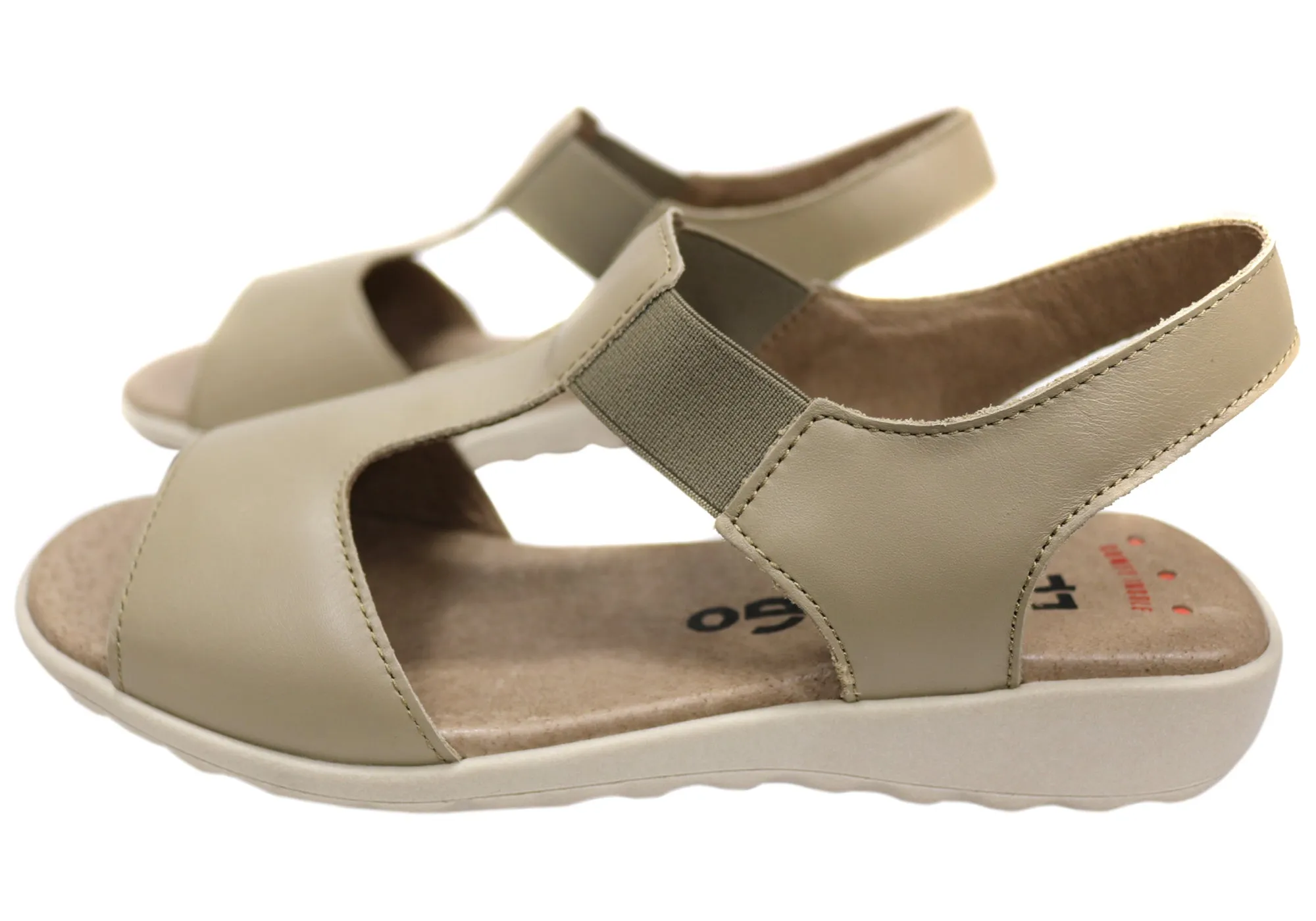 Flex & Go Honor Womens Comfortable Leather Sandals Made In Portugal