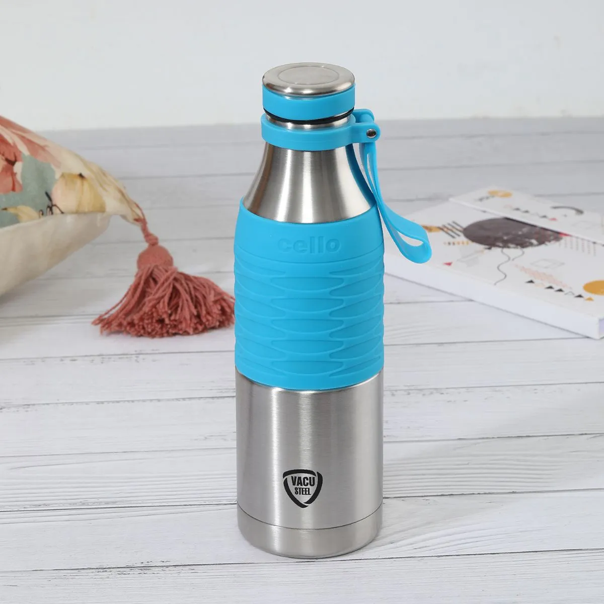 Gripmax Flask, Vacusteel Water Bottle, 600ml