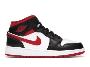 GS Air Jordan 1 Mid "Gym Red" (White/Black/Gym Red)(DJ4695-122)