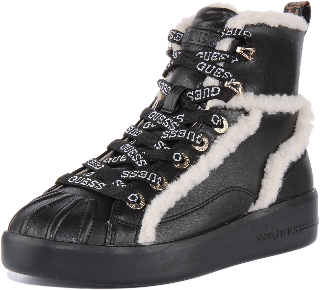 Guess Ramsi High Top In Black For Women