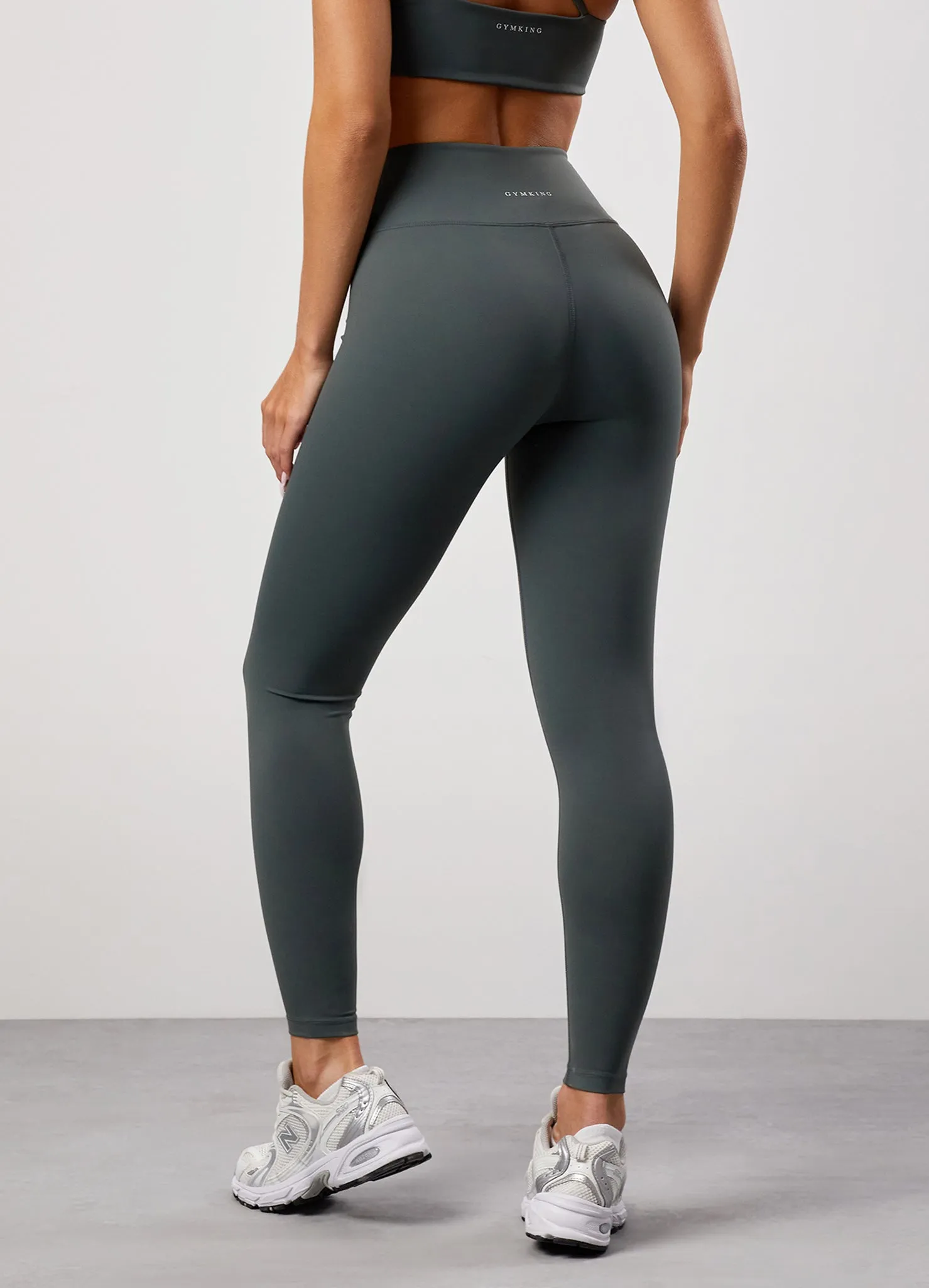 Gym King 365 Wrap Over Legging - Green Smoke