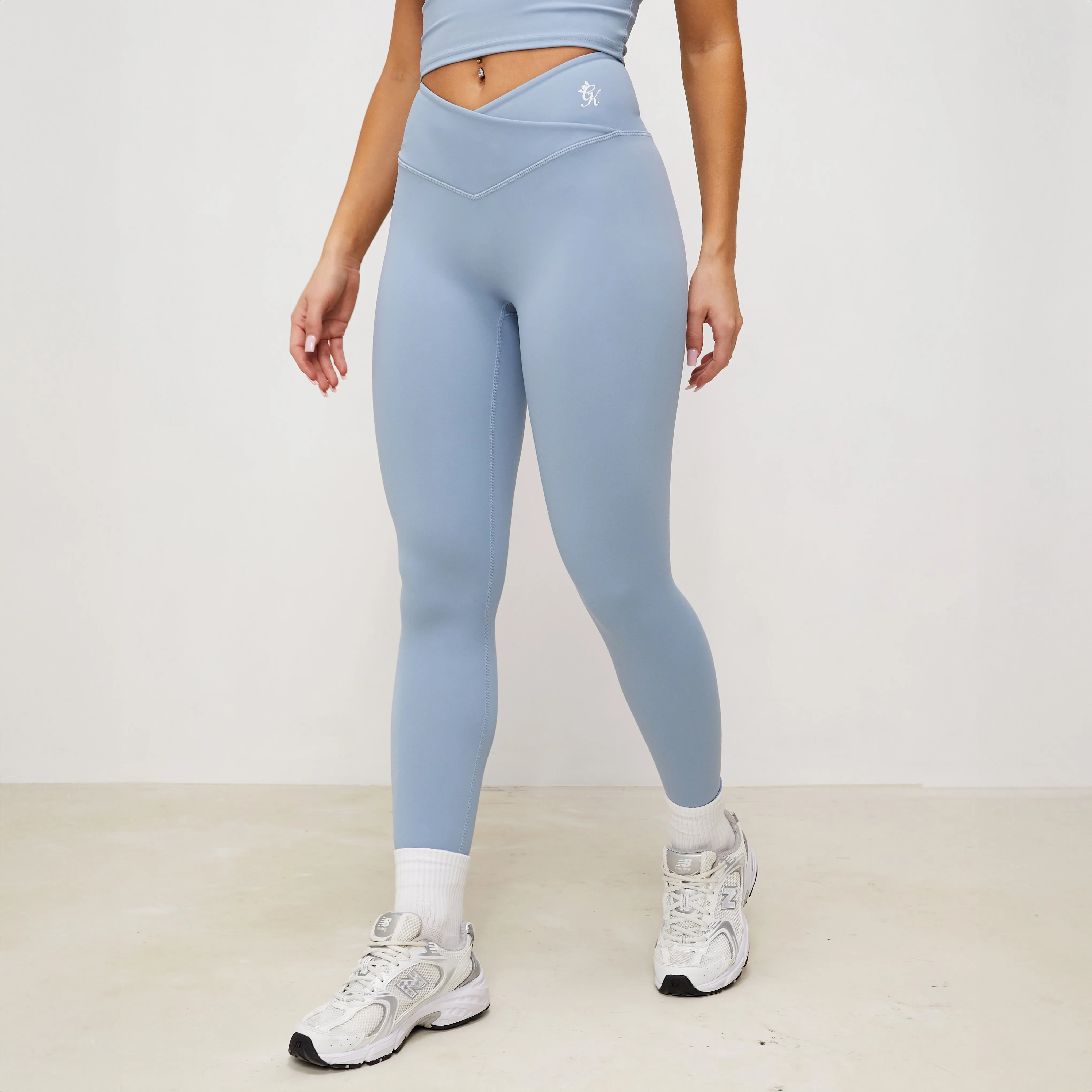 Gym King 365 Wrap Over Legging - Powder Blue