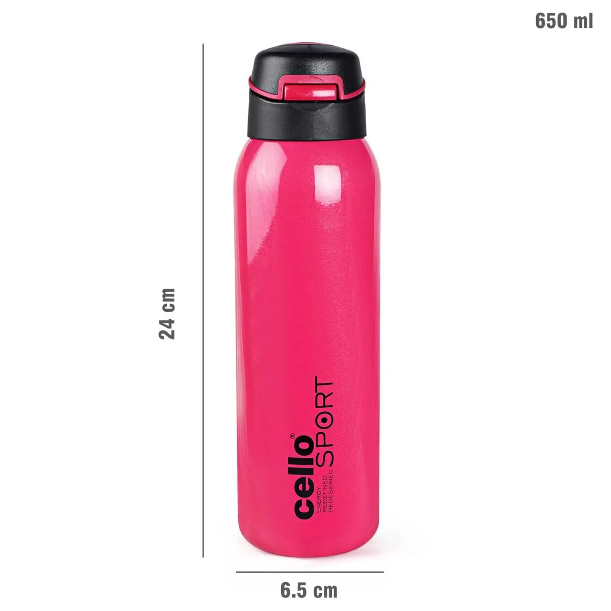 Gym Star Flask, Vacusteel Water Bottle, 650ml