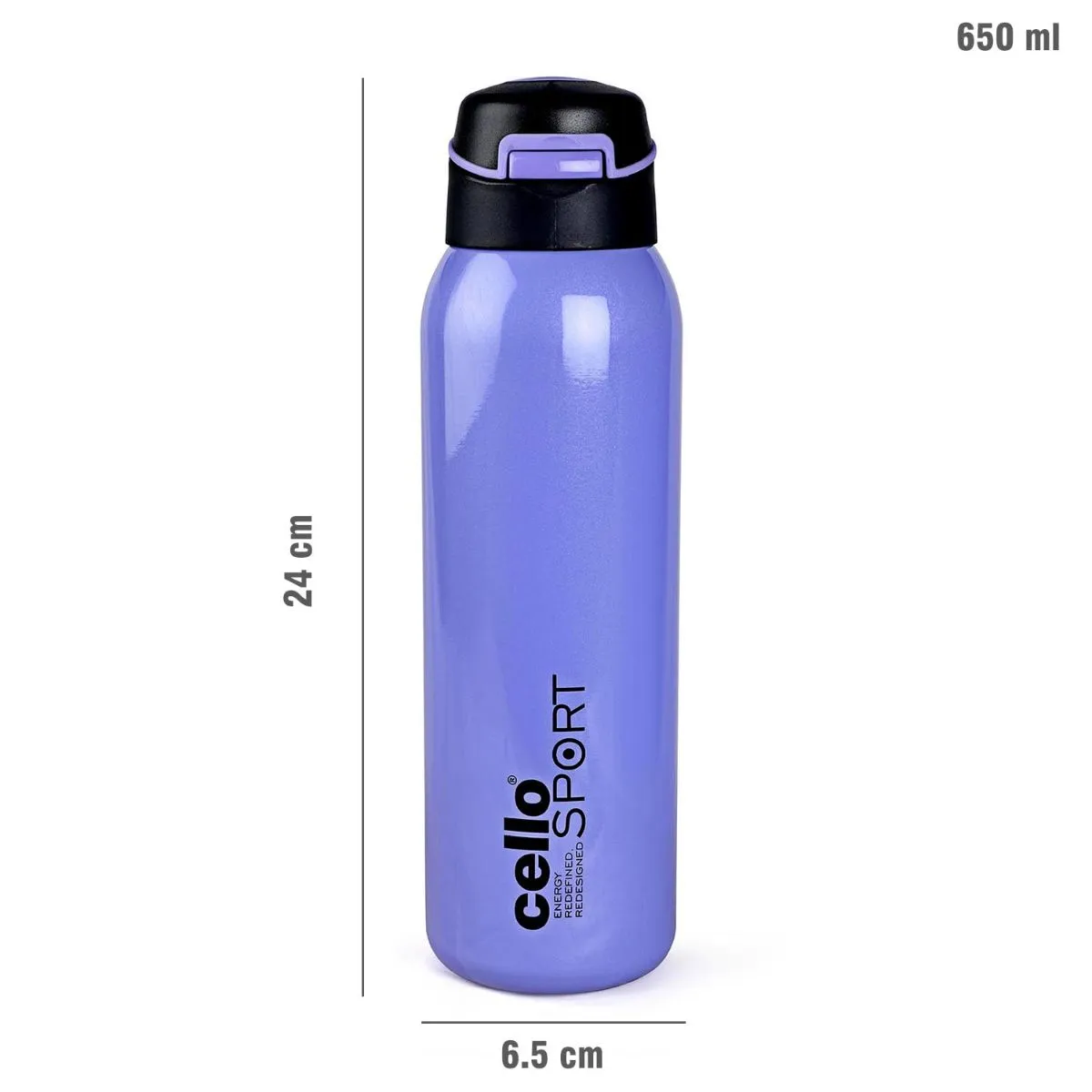 Gym Star Flask, Vacusteel Water Bottle, 650ml