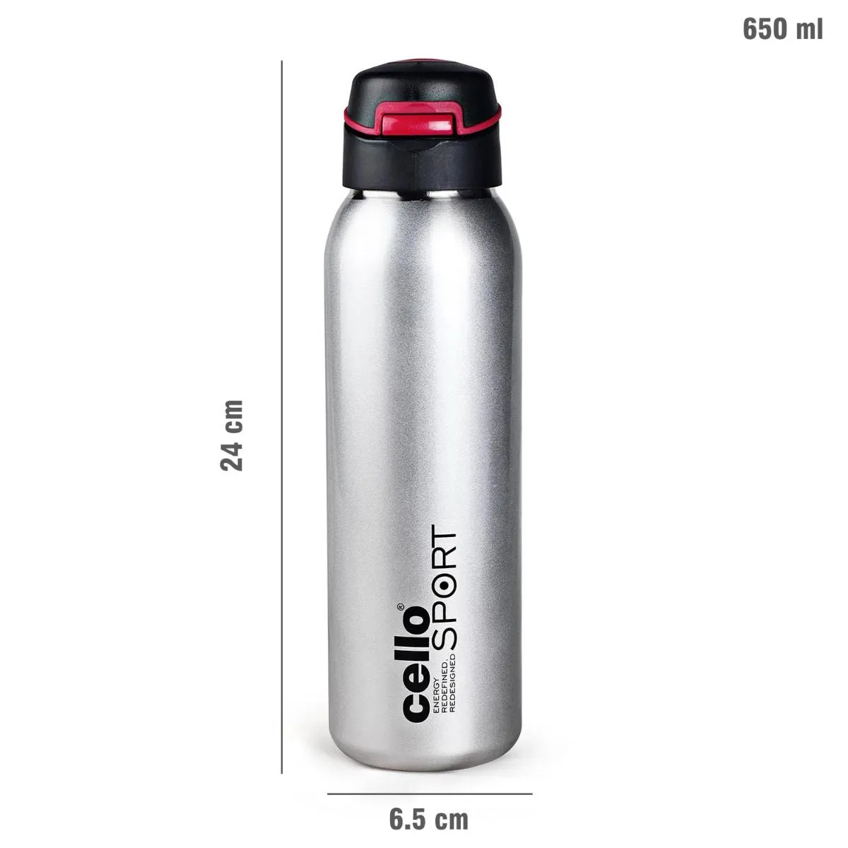 Gym Star Flask, Vacusteel Water Bottle, 650ml