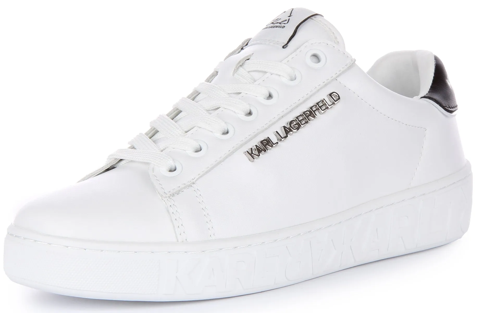 Karl Lagerfeld Kupsole III In White Silver For Women