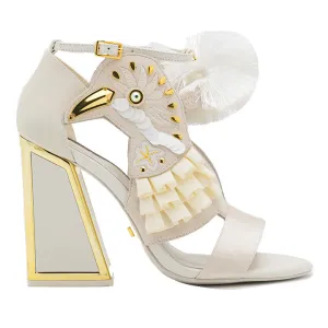 KAT MACONIE AYA WHITE HEELS