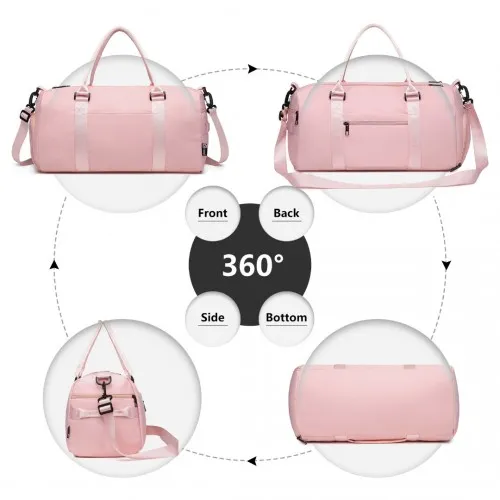 Kono Multi Waterproof Gym Bag Carry On Weekend Bag - Pink | Large Capacity, Versatile & Stylish Travel Companion