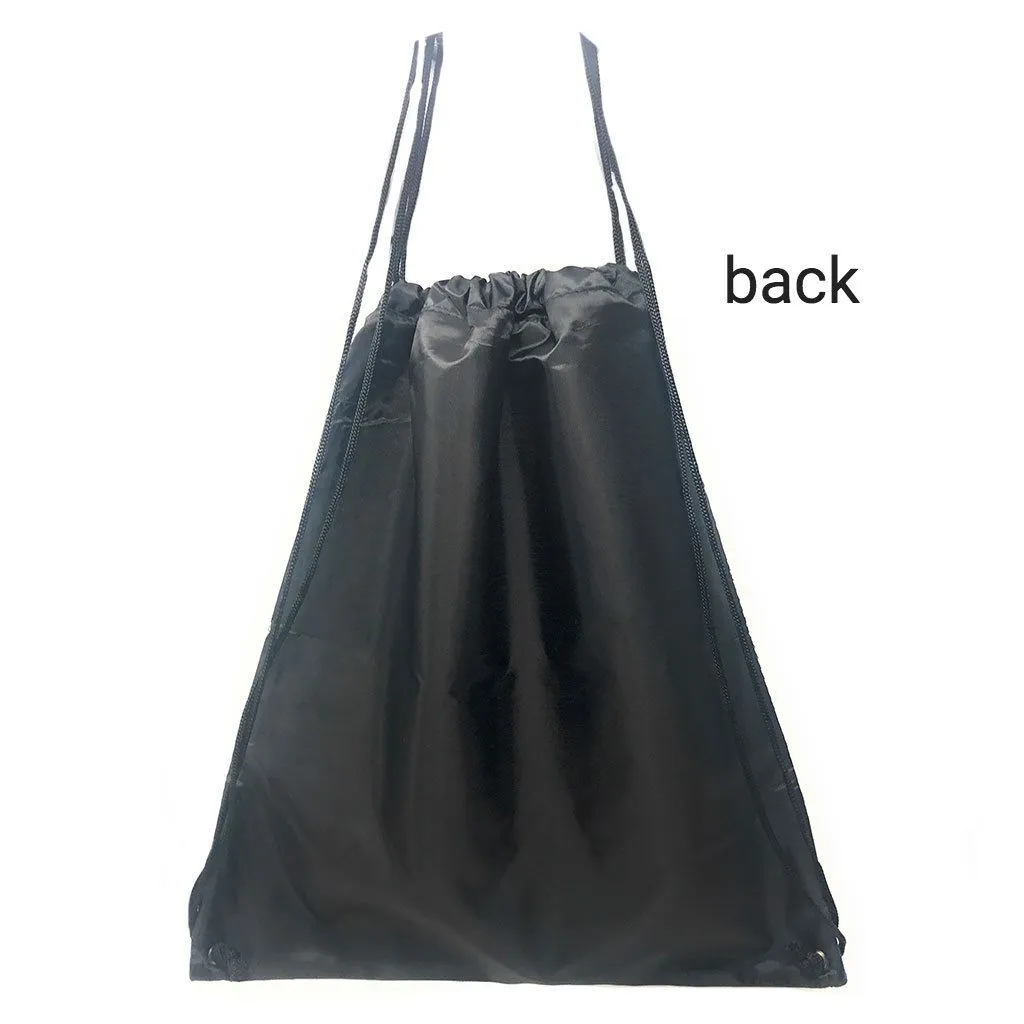 Large Drawstring Cinch Tote Storage Bag Sack for Gym Traveling Work School 17inch