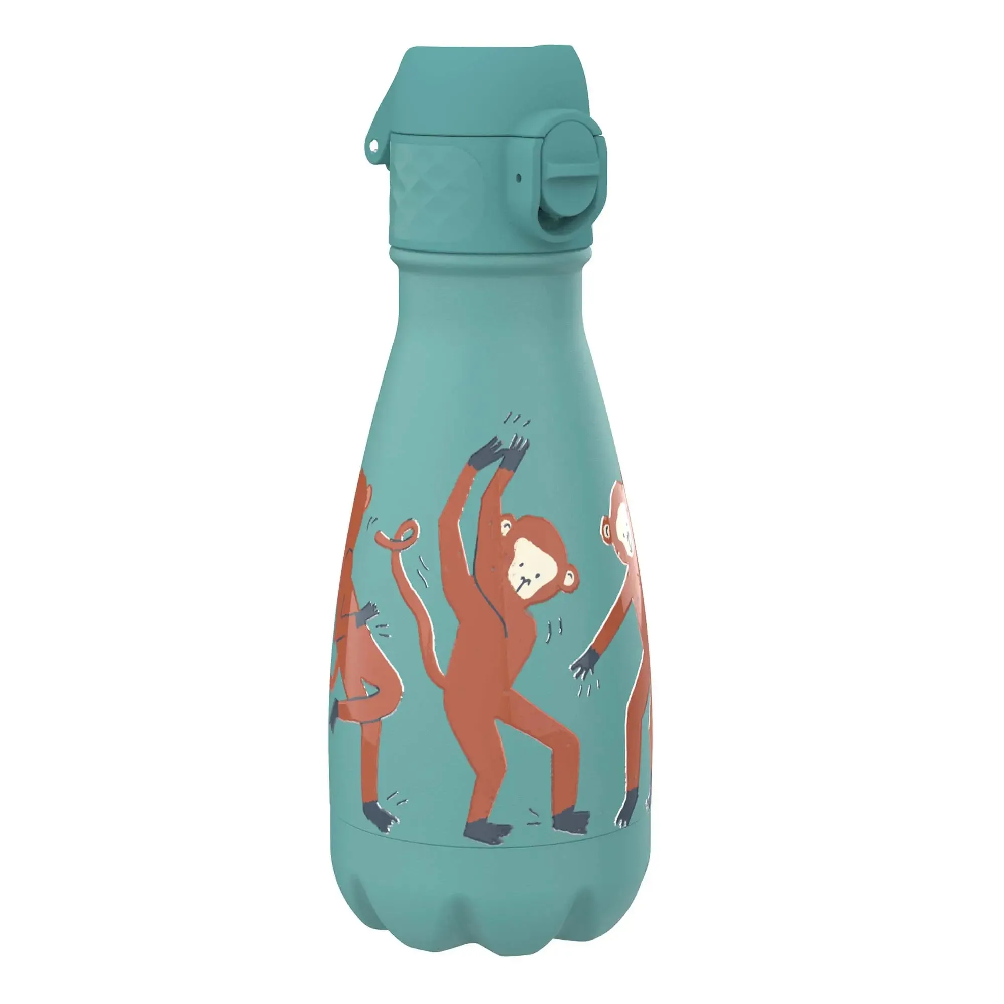 Leak Proof Thermal Steel Water Bottle, Insulated, Dancing Monkeys, 280ml (10oz)